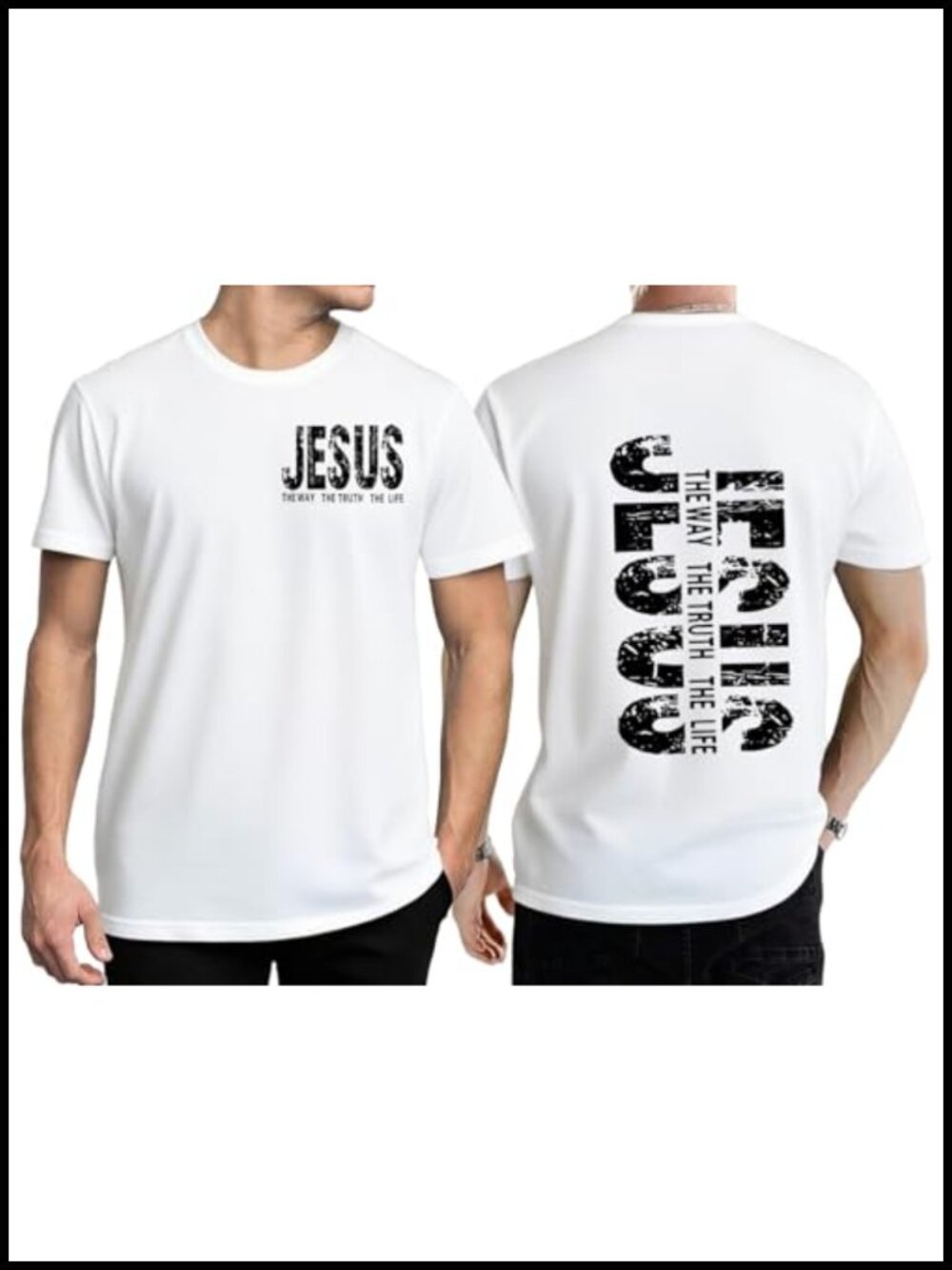 Men's Christian Graphic Tee Cotton Polyester Crewneck Short Sleeve Faith Shirt